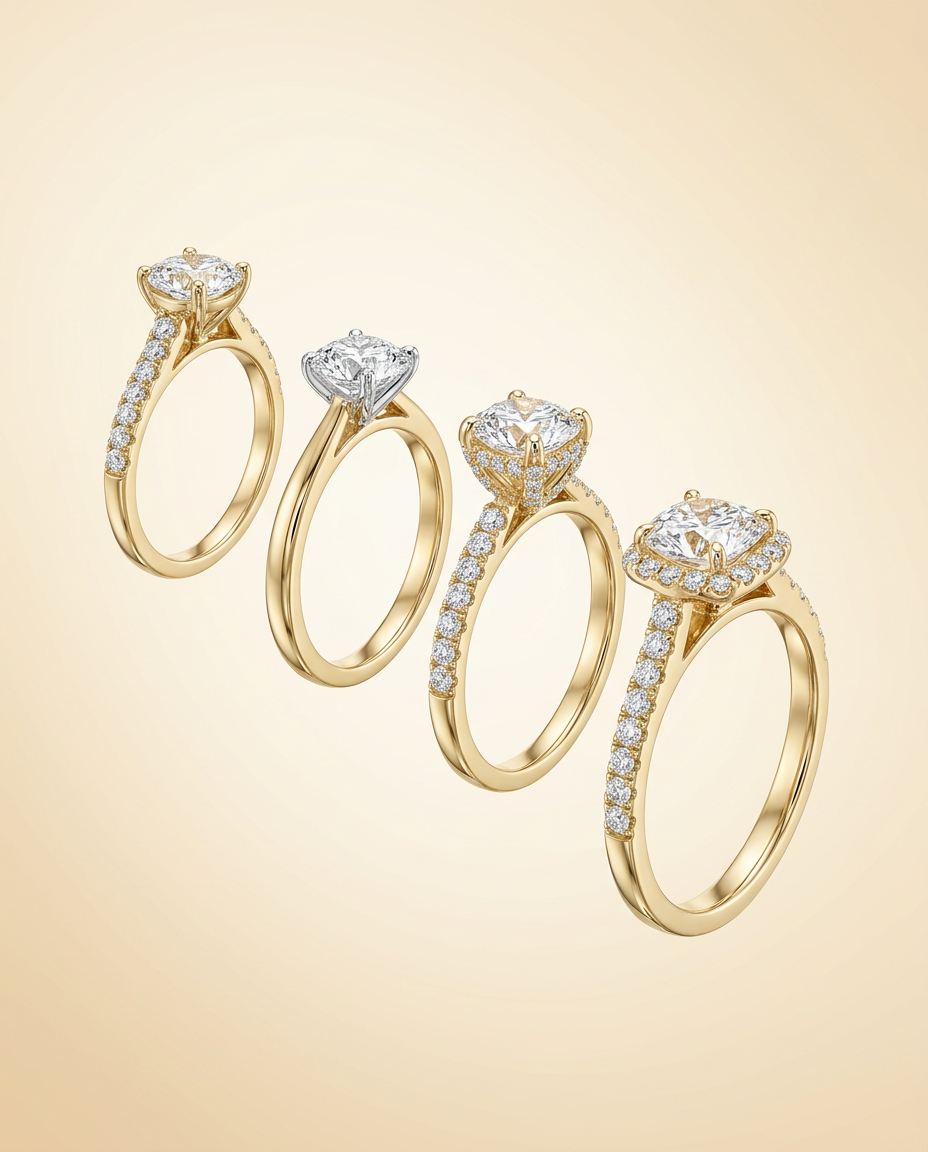 Atelier Yellow Gold Engagement Suite