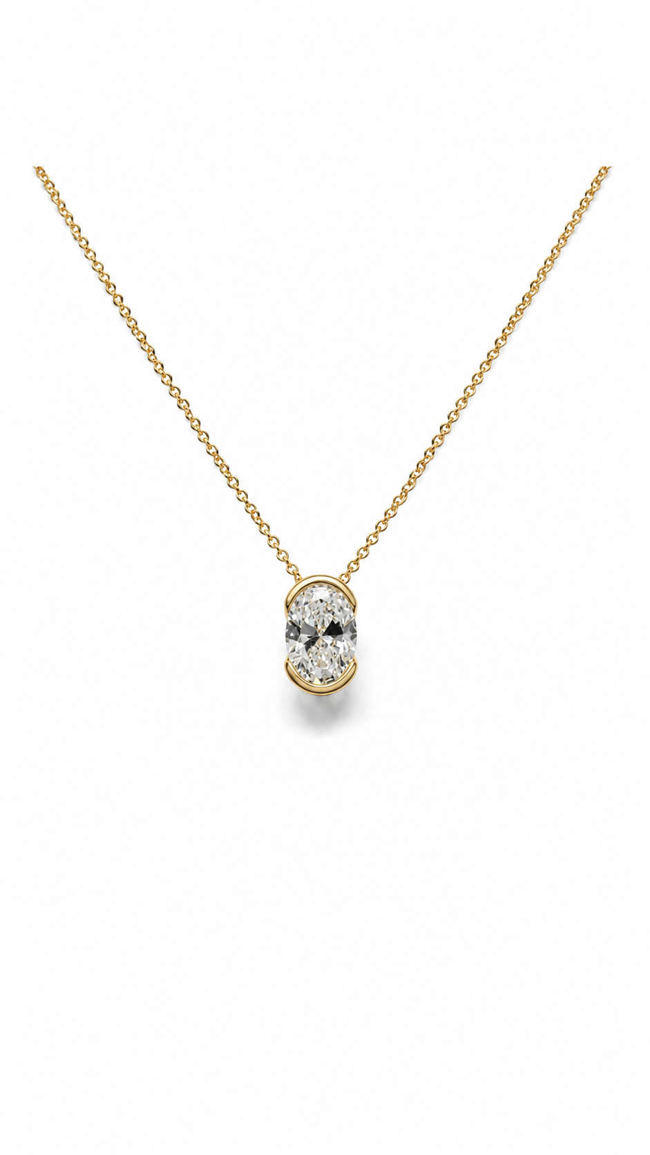 Lucent Oval Solitaire