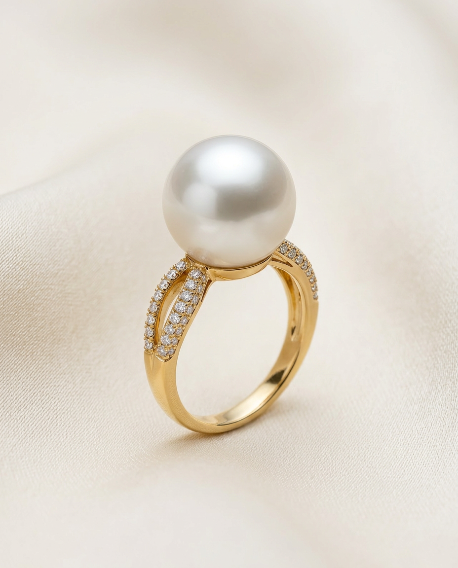 Couronne · Pavé Halo Ring