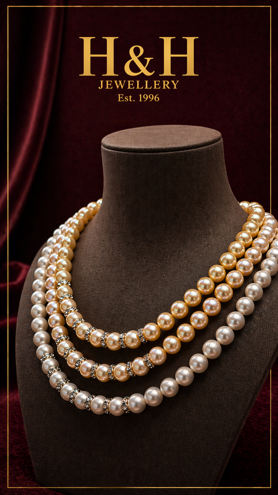 Triple Strand · Golden & White