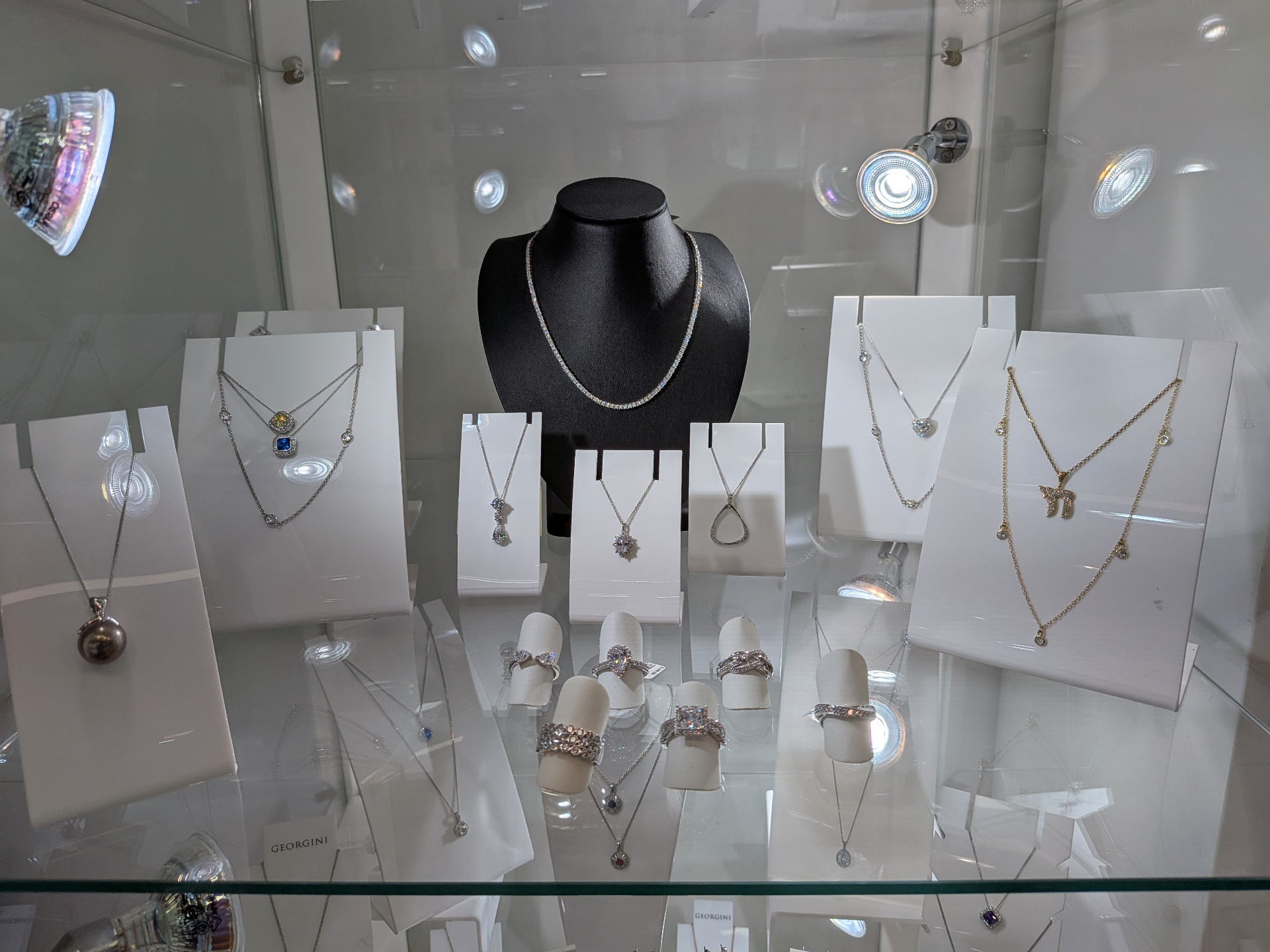 Mara silver jewellery showcase — sterling silver necklaces, pendants and CZ rings