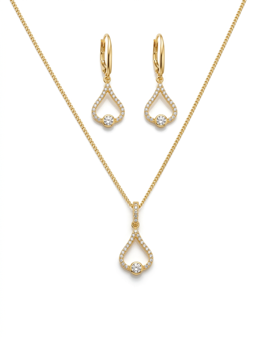 Lumière Goutte Set · Teardrop CZ Suite