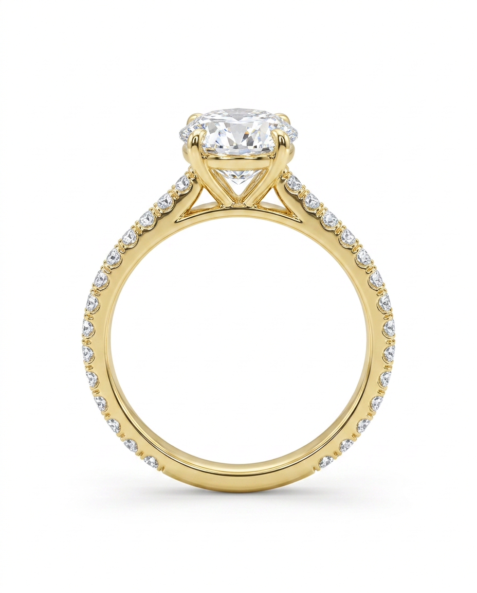 Aurelia Oval Pavé